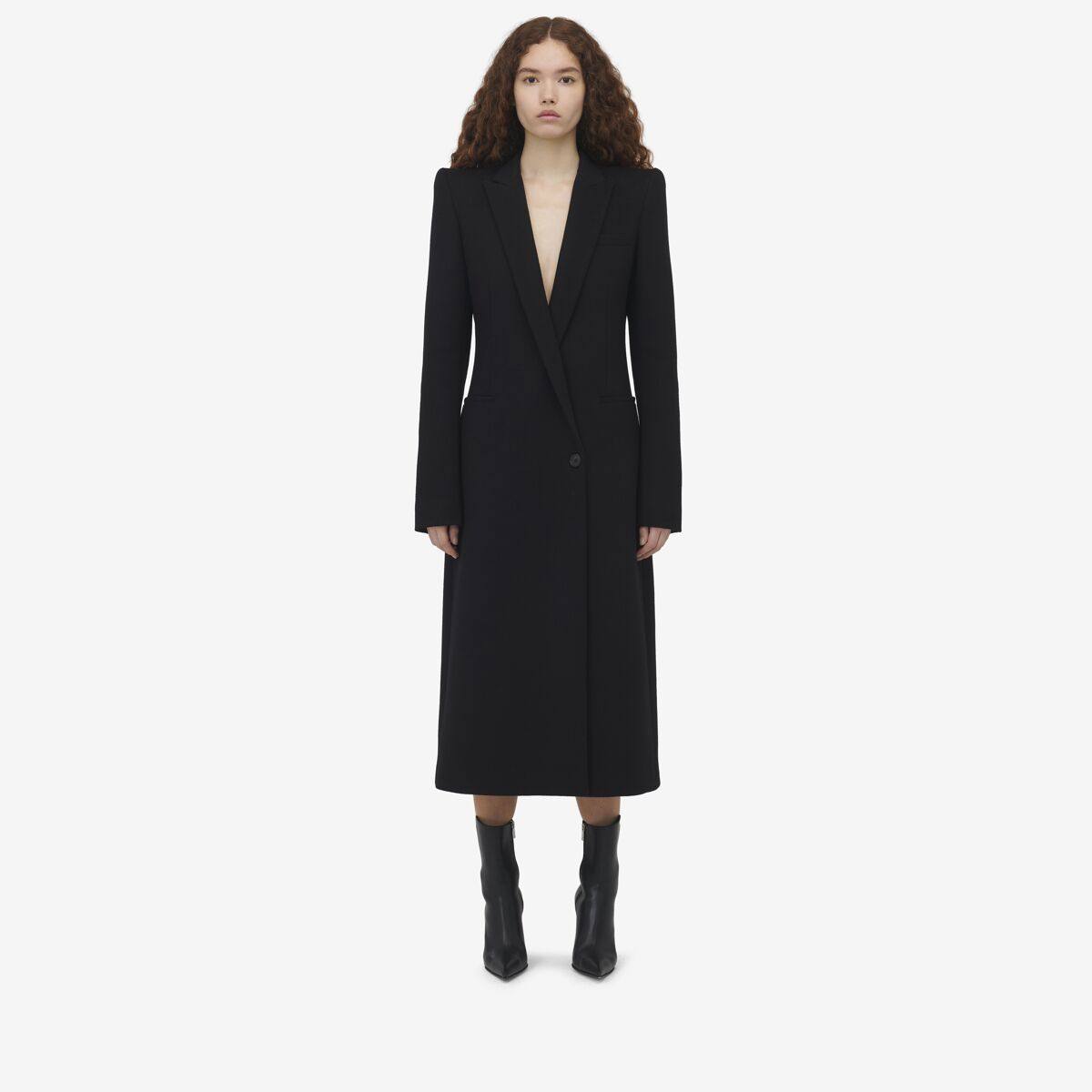 ALEXANDER MCQUEEN - Stacked Shoulder Tailored Coat - Item 802322QKABE1000